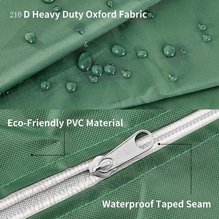 Waterproof UV Resistant IBC Garden Water Tank Cover, 210D Oxford with Zipper, Green