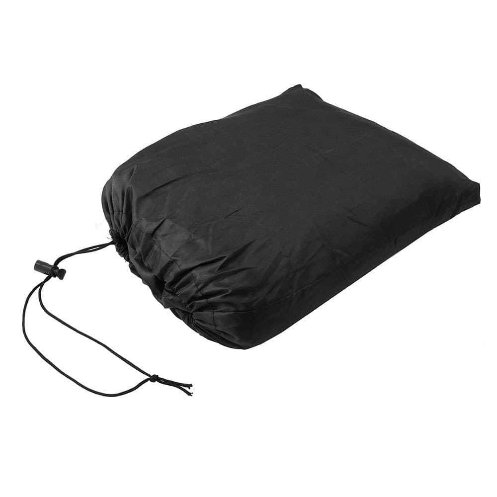 Waterproof Motorcycle and Moped Cover with Reflective Strips, Rain UV Dust Resistant, Black, 265x105x125cm