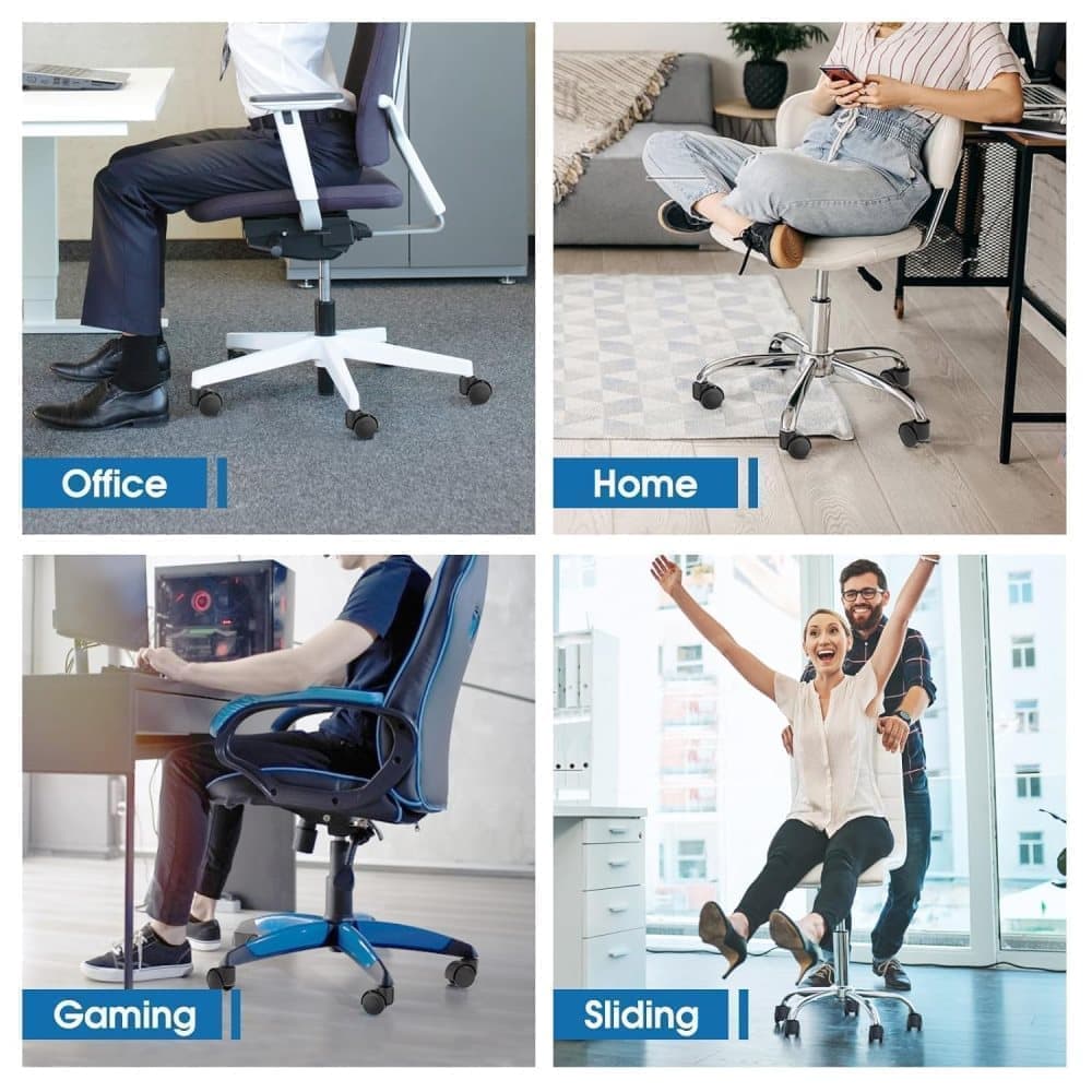 5-Pack Silent Office Chair Wheels, 11 mm