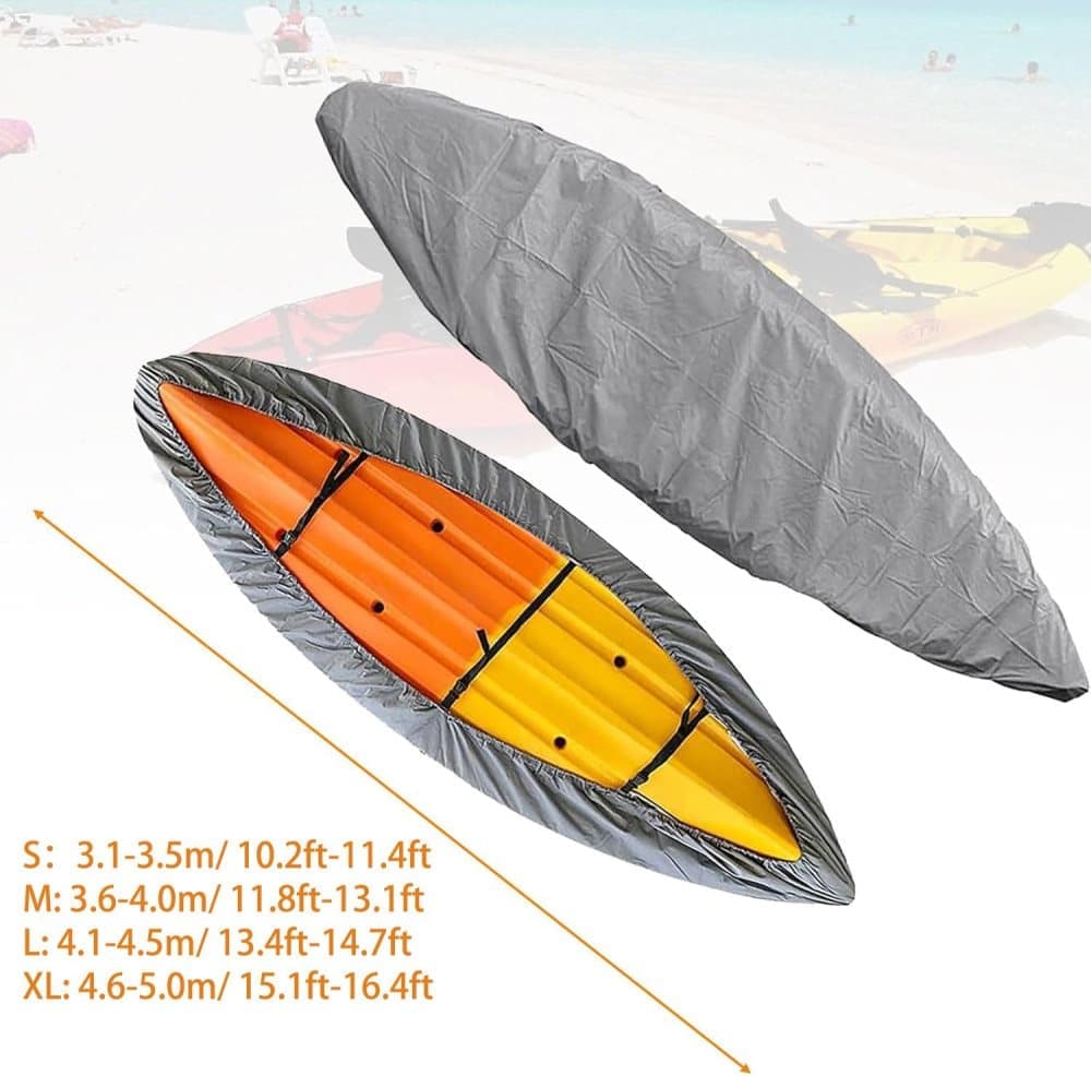 420D Waterproof Kayak Canoe SUP Cover, Universal Outdoor Boat Cover with Dust and UV Protection, 420D(XL)