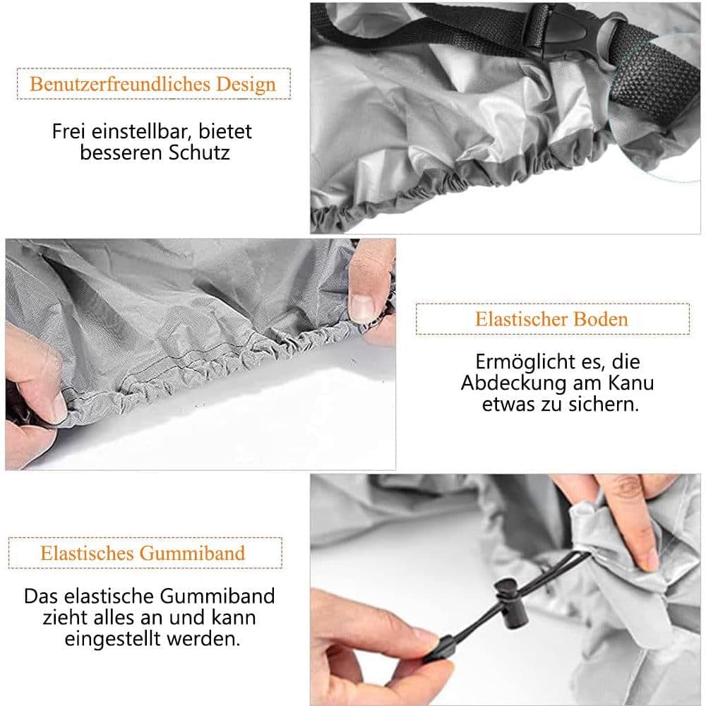420D Waterproof Kayak Canoe SUP Cover, Universal Outdoor Boat Cover with Dust and UV Protection, S
