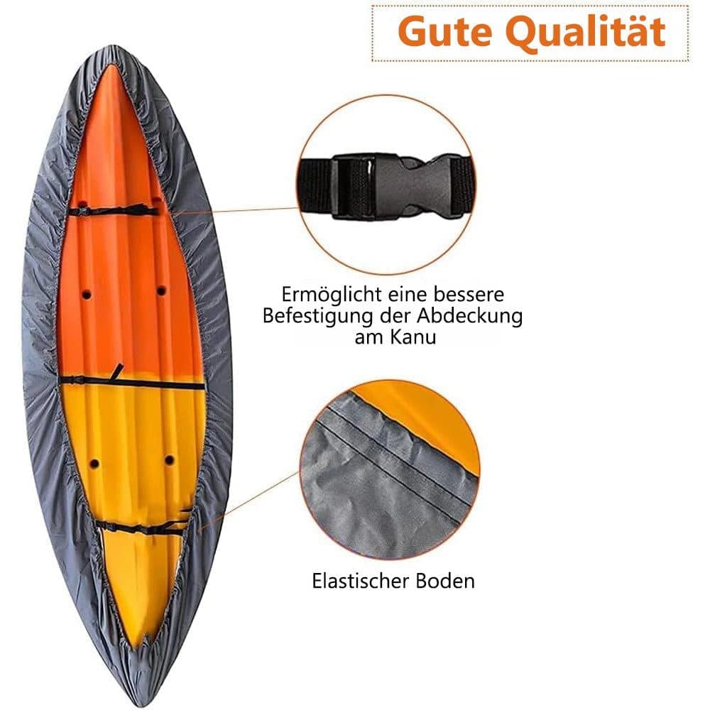 Waterproof Kayak Cover 420D Thick, Dust and UV Protection, Universal for Canoe SUP Boat, Outdoor Use, M