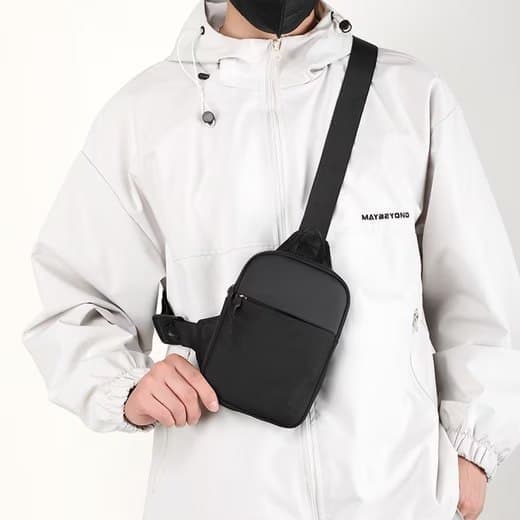 Waterproof Shoulder Bag for Cycling Sports Travel, Black, M