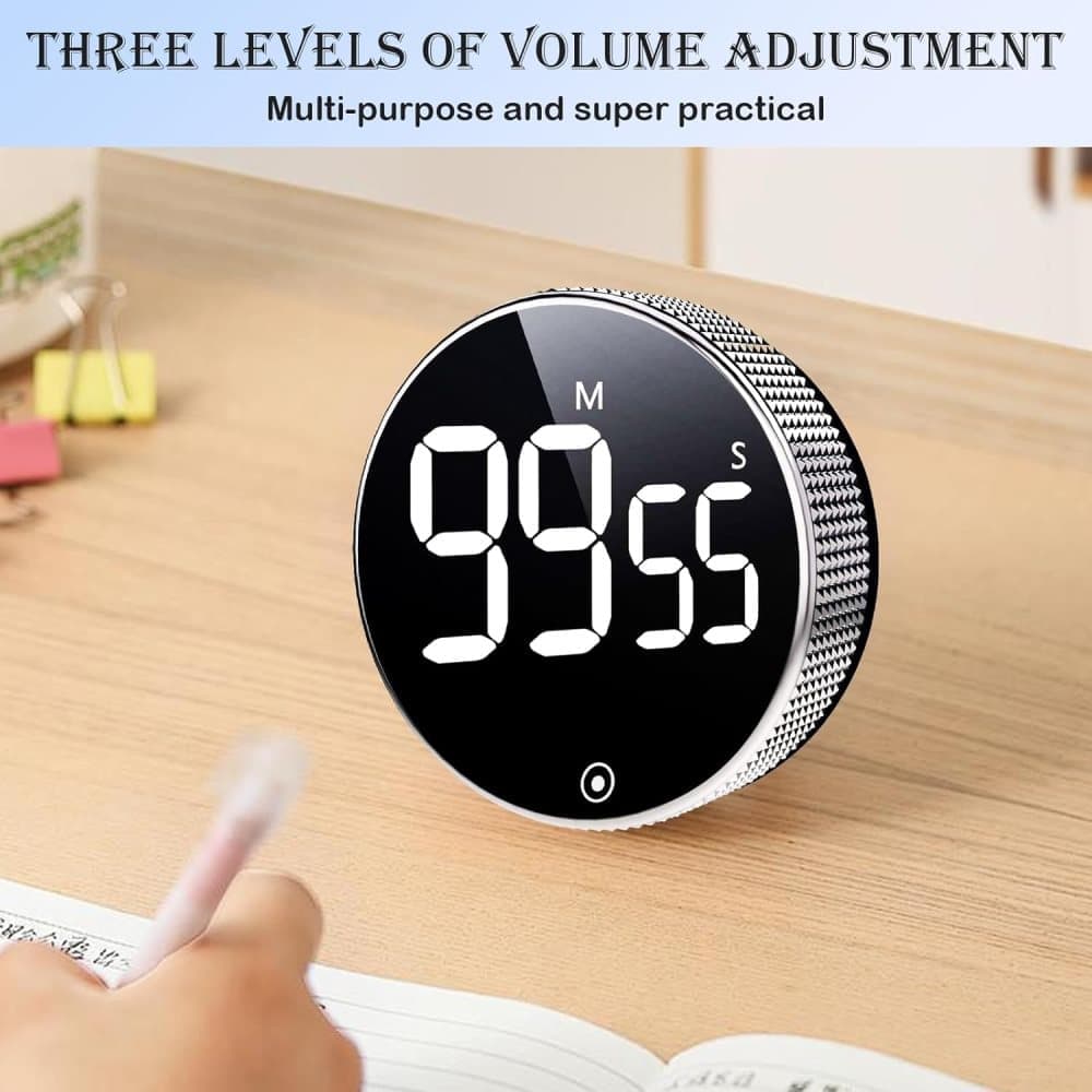Digital Timer with Magnet and LED Display, Compatible with Kitchen Appliances