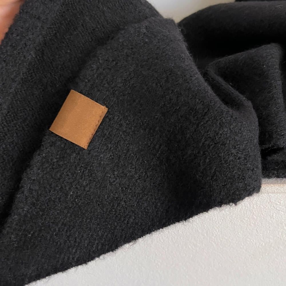 Women's Faux Cashmere Shawl Scarf Dark Gray, 180 x 70 cm, Extra-Long Large Triangular Wrap for Party Wedding Evening Outfits