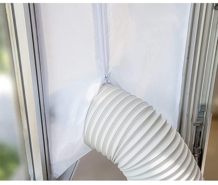 Window Seal for Portable AC, 500 x 38cm, Sealing Cloth with Zipper and Tape, Compatible with All Mobile Air Conditioners