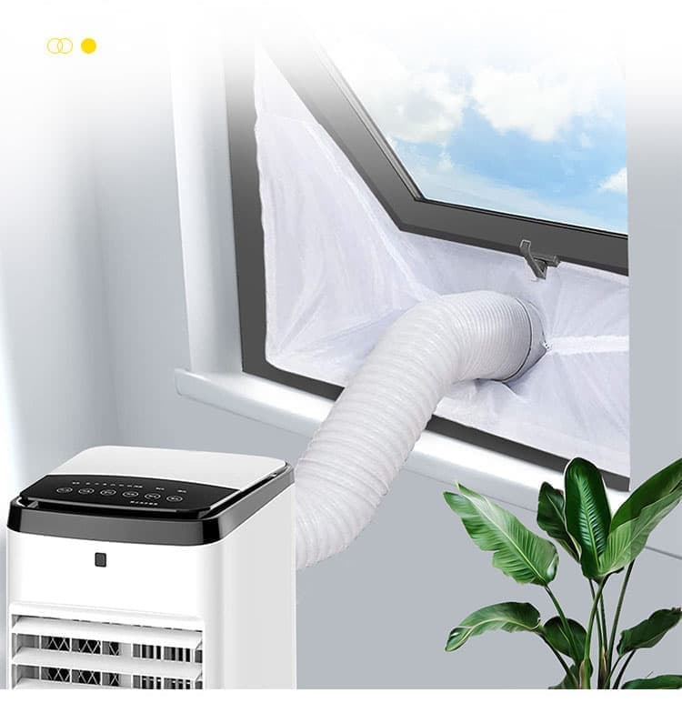 Window Seal Sealing Cloth for Portable AC with Zipper and Tape, Compatible with All Mobile Air Conditioners, 400 x 37cm