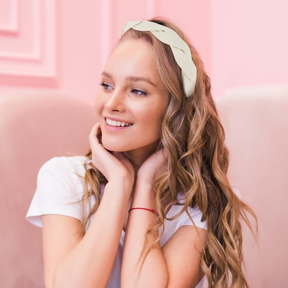 4-Pack Braided Headbands for Women, Wide Tiaras