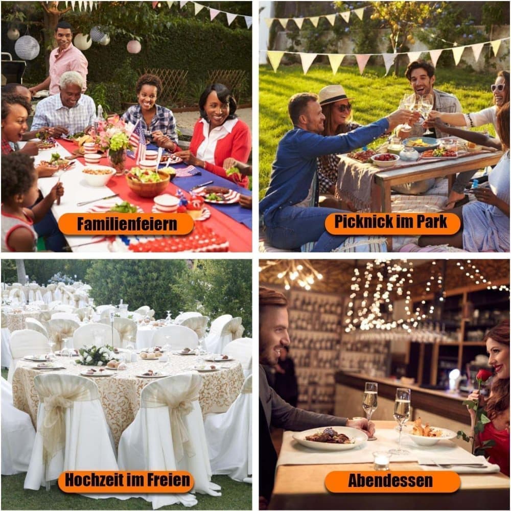 8 Picnic Table Cloth Clips, Elegant Solution for Table Setting, 8-pack