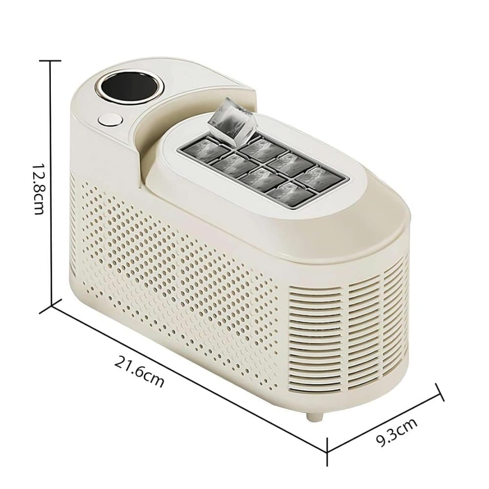 Portable Ice Machine Fast Ice Production in 10-15 Minutes Energy-Efficient Small Ice Maker with Low Noise Level Compatible with Car Use, White