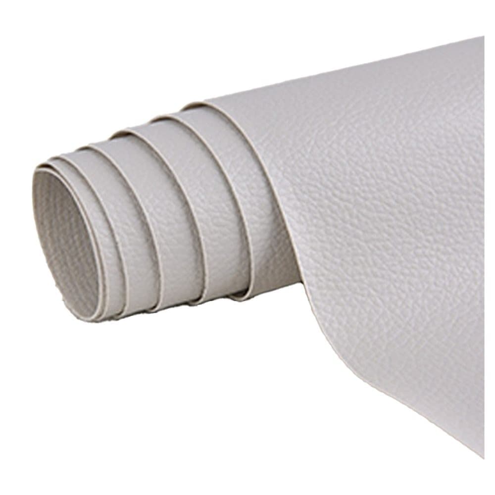 50 cm x 137 cm Self-adhesive Repair Patch for Leather Furniture, Light Gray, Compatible with Artificial Leather Fix Dekor