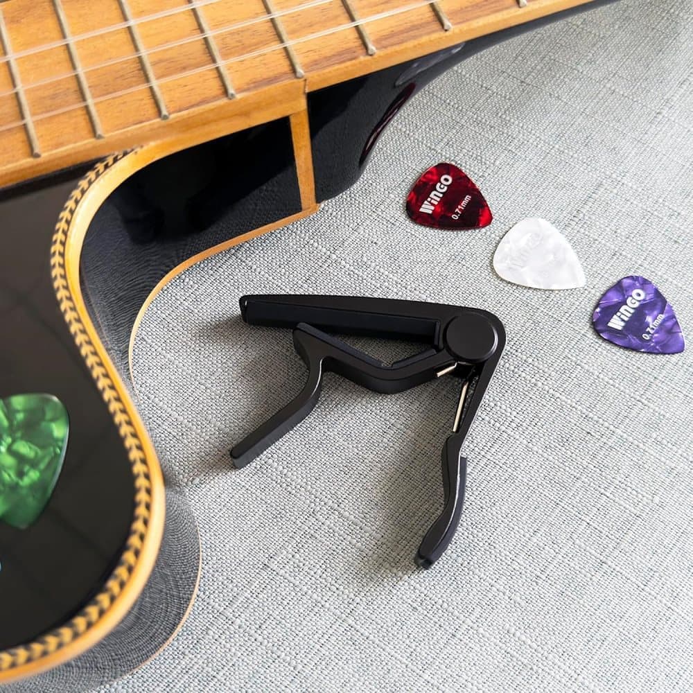 Guitar Capo Clamp, Compatible with Acoustic and Electric Guitars