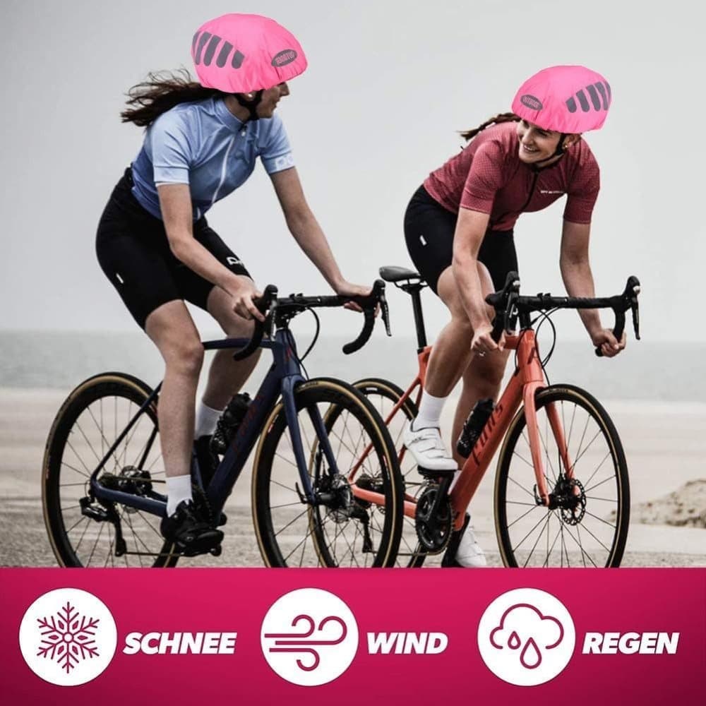 Reflective Bicycle Helmet Cover, Universal Wind and Water Resistant, Compatible with All Brands, Pink