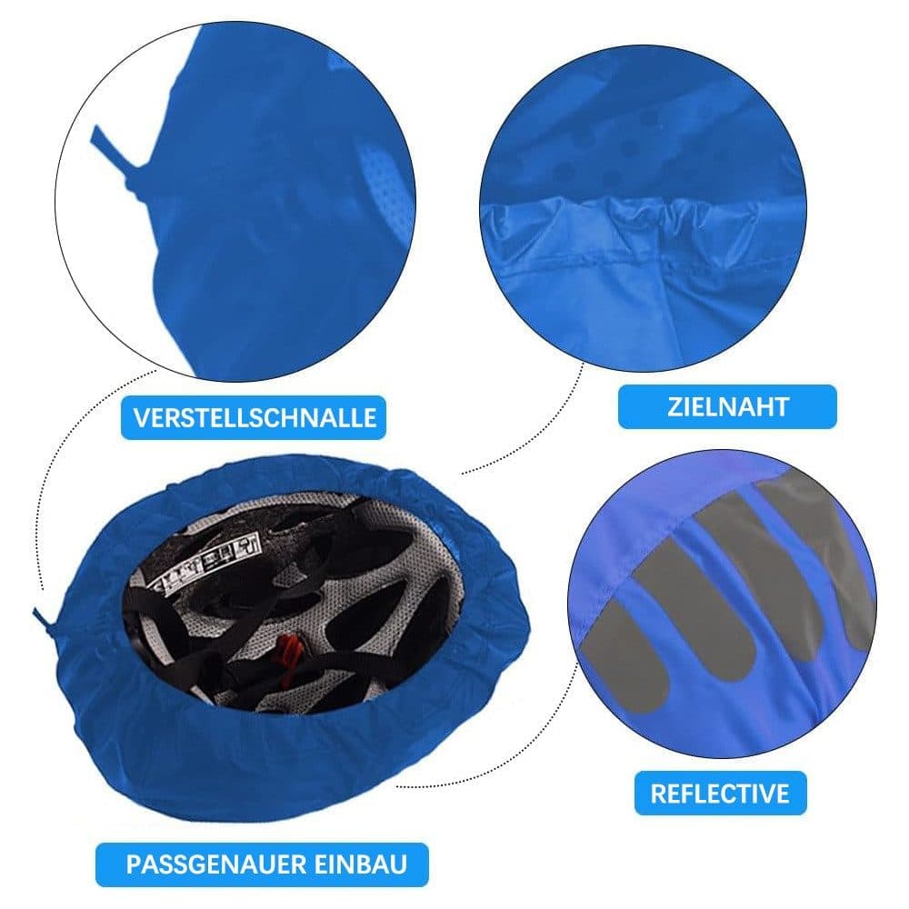 Reflective Bicycle Helmet Cover, Universal Wind and Water Resistant, Compatible with All Bikes, Orange