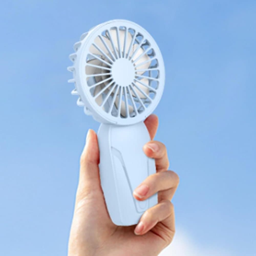 Portable Mini Hand Fan USB Rechargeable with 3 Speeds, Quiet Handheld Fan, Pink