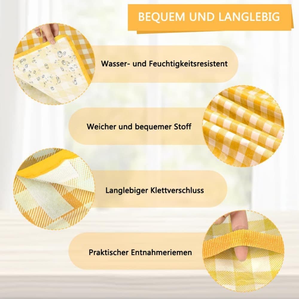 1 Waterproof Picnic Mat with Carrying Handle, Foldable for Camping Beach Park, Yellow, 150x200cm
