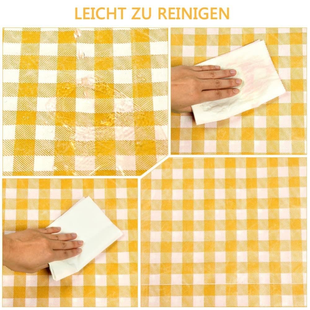 1 Waterproof Picnic Mat with Carrying Handle, Foldable for Camping Beach Park, Yellow, 150x200cm