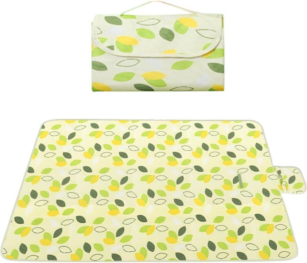 Waterproof Picnic Mat 200x200cm, Foldable with Carrying Handle, Durable for Camping Beach Park Outdoor Activities, Dark Green