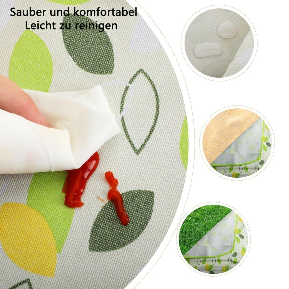 Waterproof Picnic Mat Foldable with Carrying Handle for Camping Beach Park Outdoor Activities, 100x150cm, Dark Green