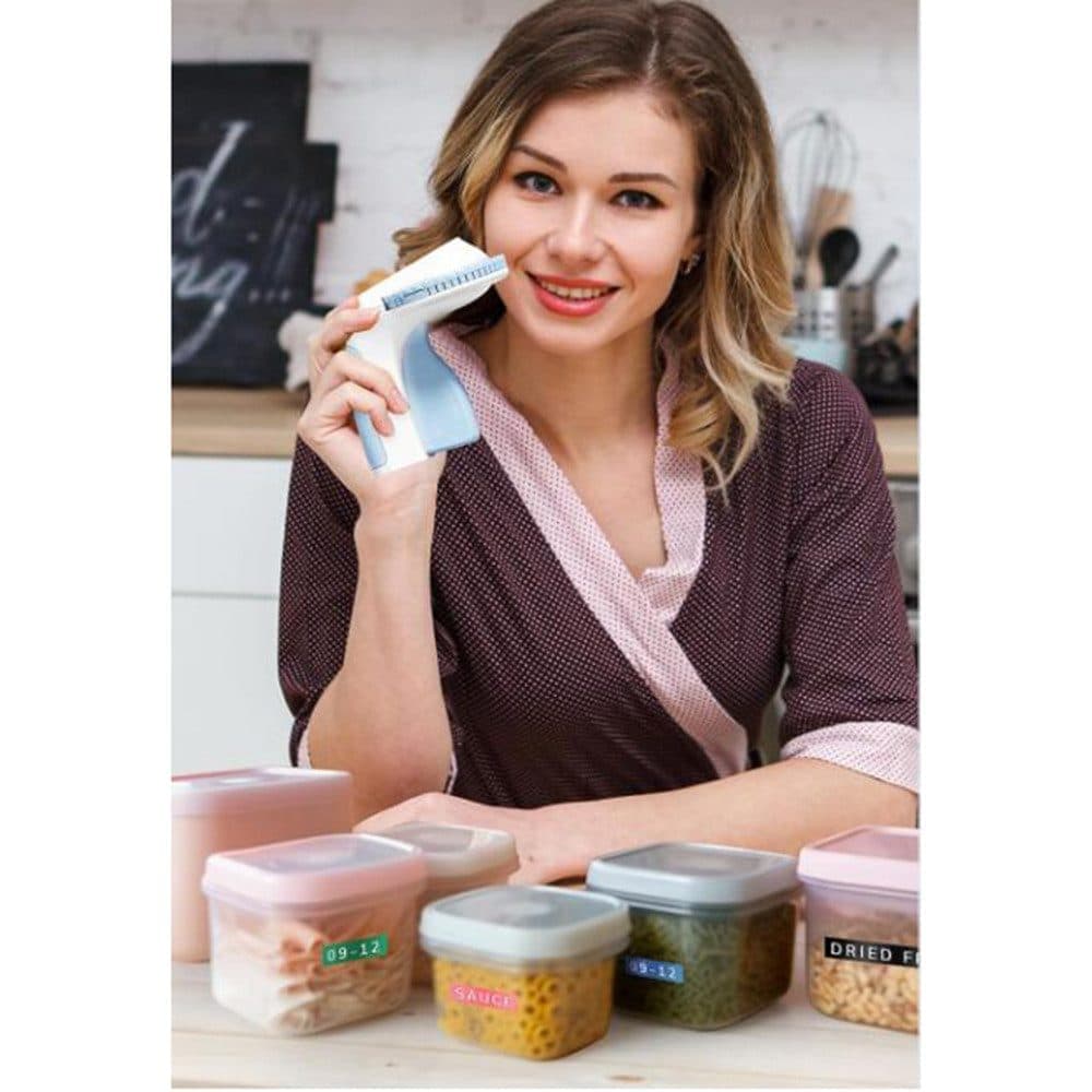Portable Label Printer with 6 Rolls of Label Tape, Multifunction 3D Printer for Home Use, Easy to Use, Green
