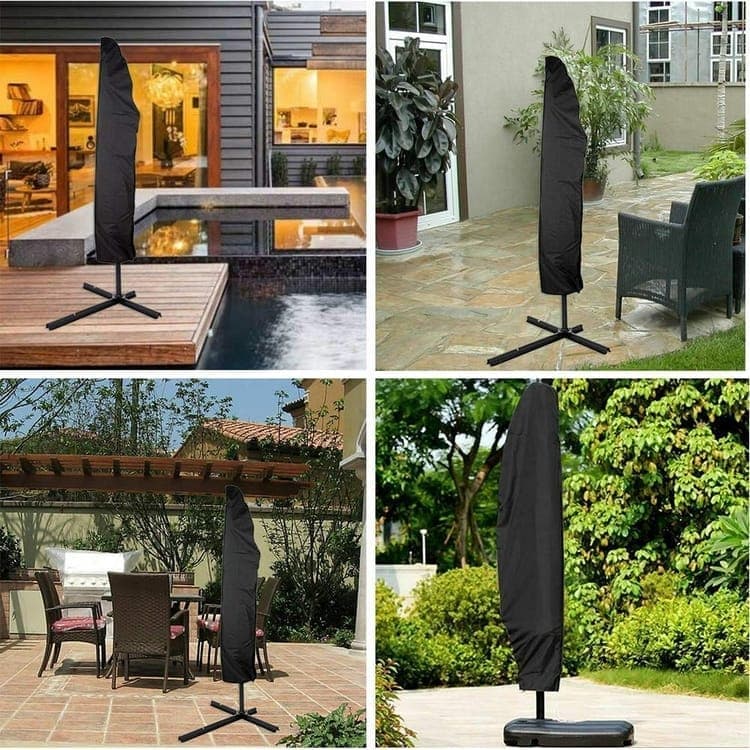 Waterproof Dustproof UV-Protected Parasol Cover, 240x57x57cm