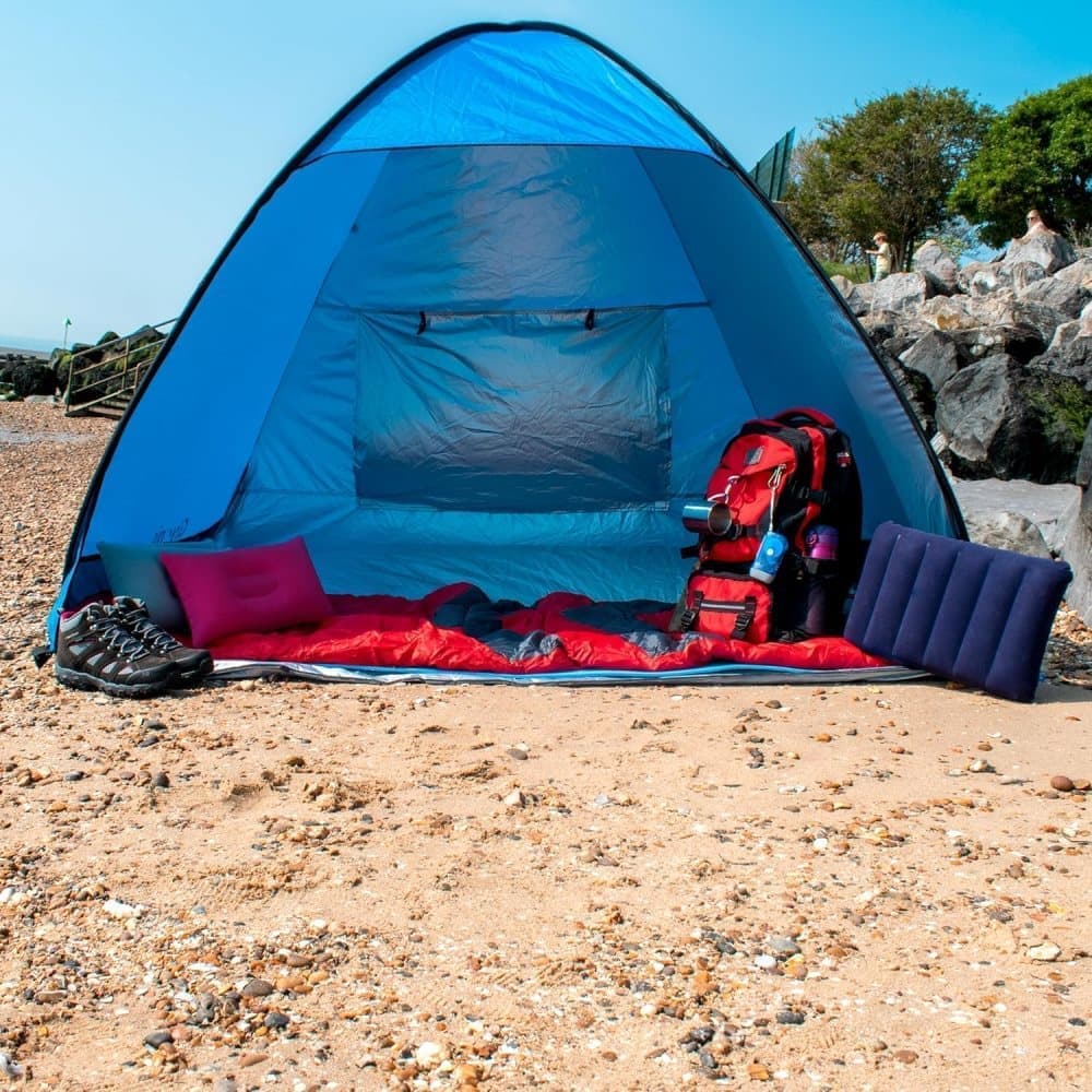 Inflatable Pillow for Camping Lightweight Compact Travel Outdoor Activities, 47x30cm, Red