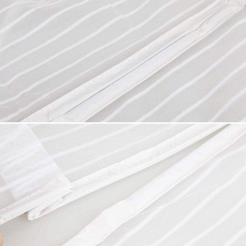 Magnetic Door Screens - 100x210 cm Self-Closing - High-Density Insect Mesh - No Drilling Required - White
