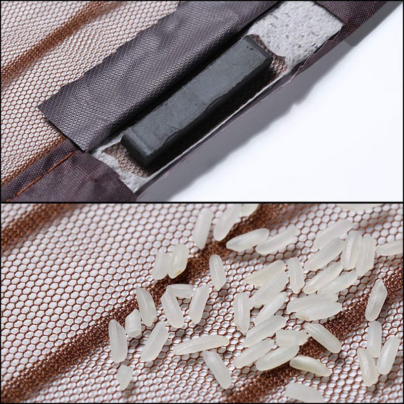 Magnetic Door Screens - 120x210 cm Self-closing - High-Density Insect Screen - No Drilling Required - Brown