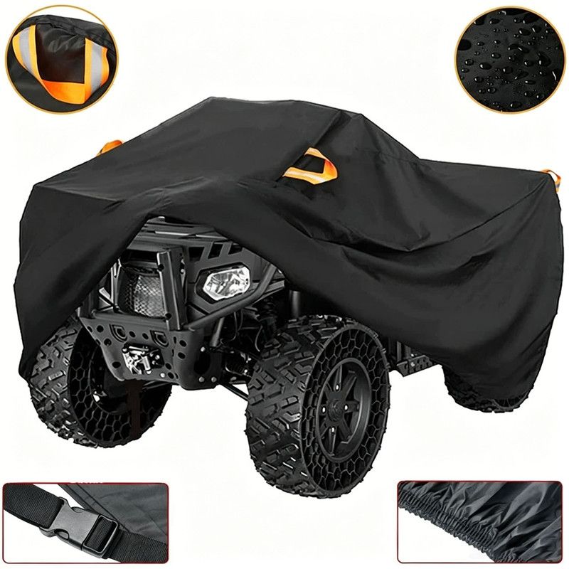 210D ATV Cover - Waterproof and Sunscreen Beach Car Cover, Four-Wheel Off-Road Vehicle Cover(XXL（220*98*106CM）)