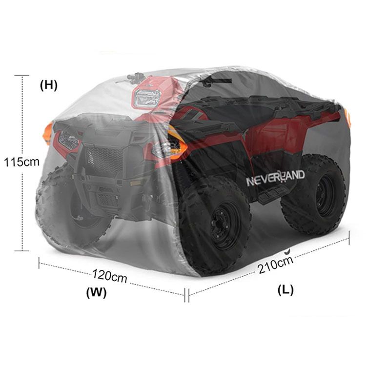 210D ATV Cover - Waterproof and Sunscreen Beach Car Cover, Four-Wheel Off-Road Vehicle Cover(XXL（220*98*106CM）)