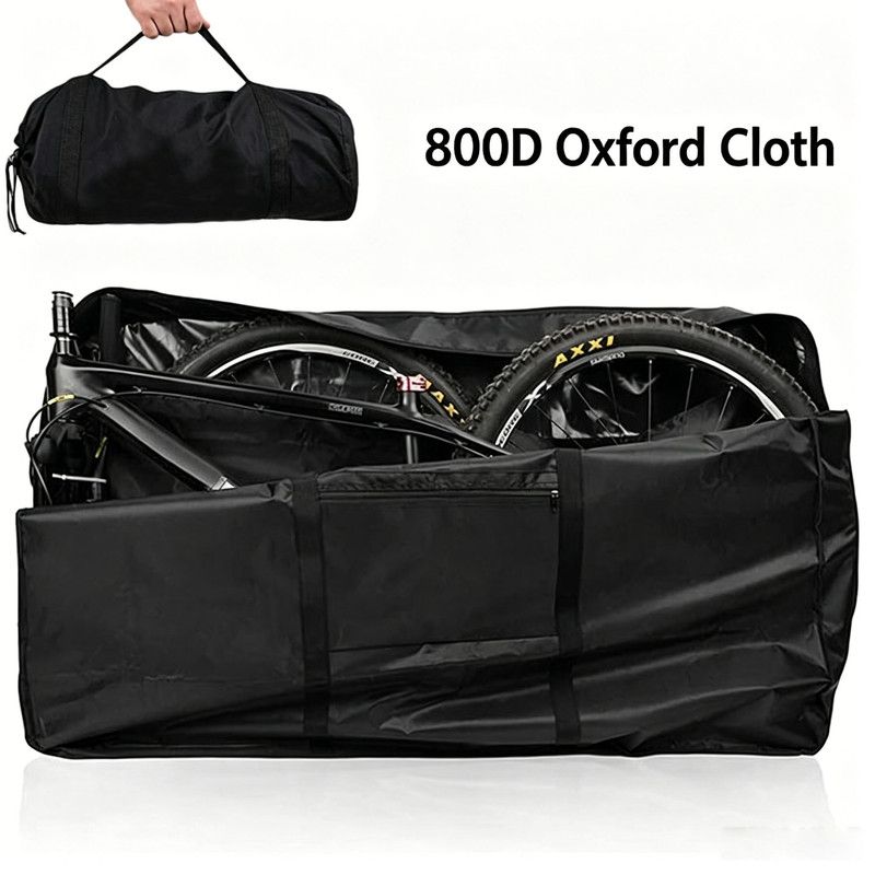 800D Oxford Cloth Bicycle Bag, Mountain Bike & Road Bike Storage Bag(14-16 fold version: 75*40*65CM / bag 28*14CM)