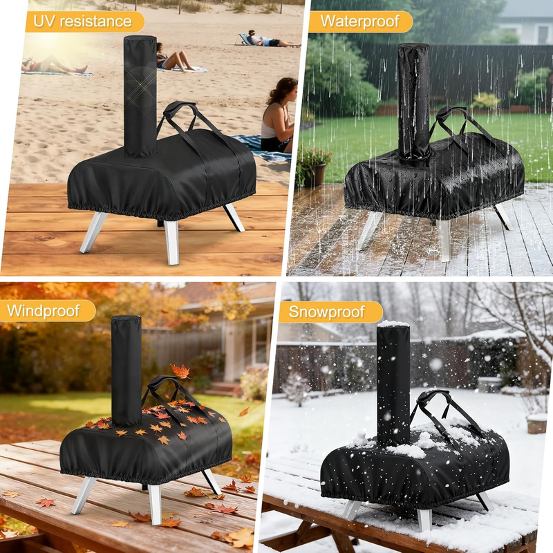 Premium 420D Waterproof Pizza Oven Cover with Carry Handles for Ooni Karu 16 Outdoor Pizza Oven