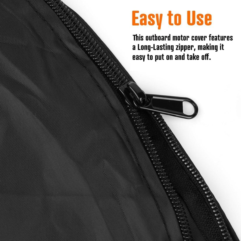 600D Oxford Cloth Outboard Motor Cover, Waterproof UV Resistant Boat Engine Protective Cover for Yacht Fishing Boat（20-30HP）