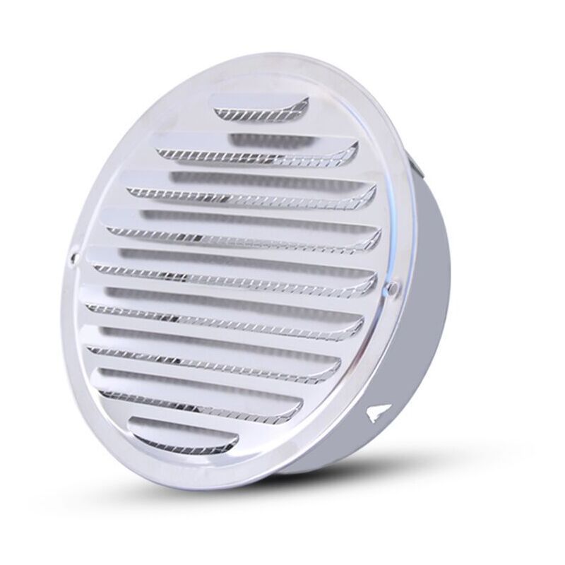 Round Ventilation Grille, Stainless Steel Vent Grille with Net, for 100 mm Opening