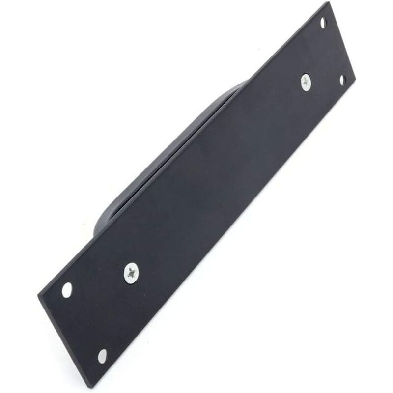 2 Pack Sliding Door Handle, Aluminum Alloy Cabinet and Cupboard Handle, Black, 20 x 4 cm