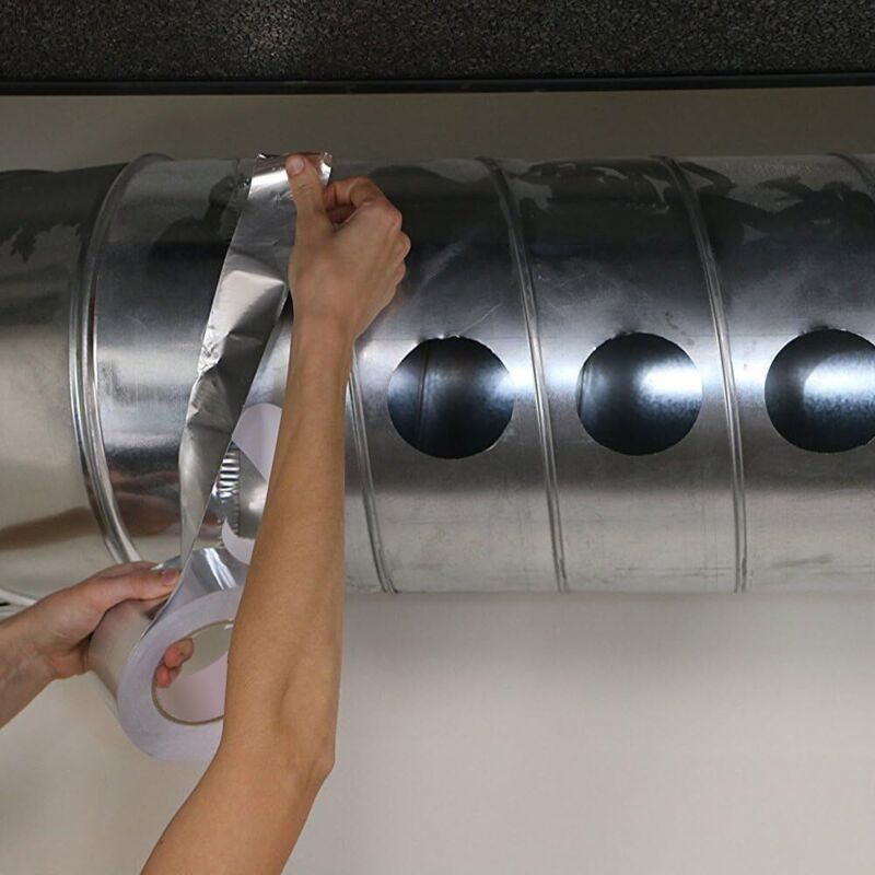 1 Roll Aluminum Adhesive Tape, High Temperature Waterproof Sealing Tape, 50 mm x 50 m