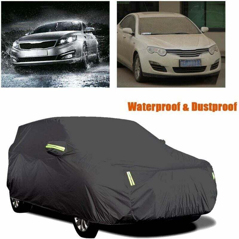 Outdoor Car Cover, Breathable Anti UV Dust and Snow Resistant, Black, 4.8 x 1.8 x 1.5 m