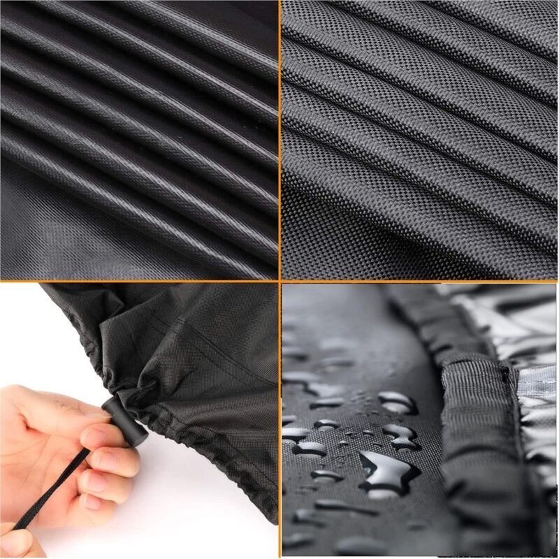 Fire Pit Cover, 420D Waterproof Anti UV Protective Cover, Diameter 100 cm