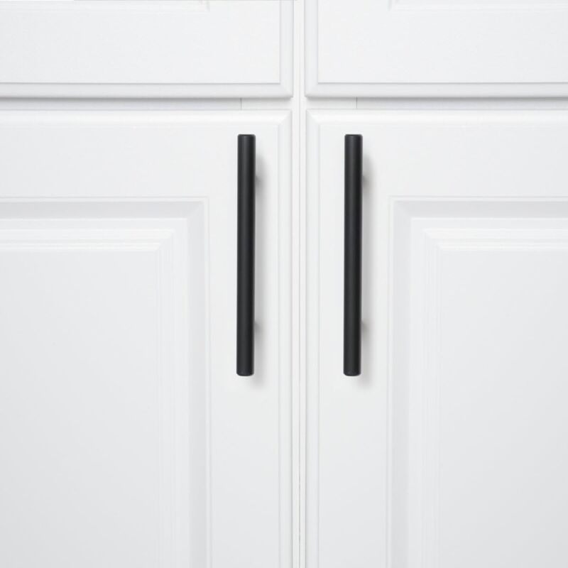 10 Pack Black Stainless Steel T Bar Cabinet Handle, 160 mm