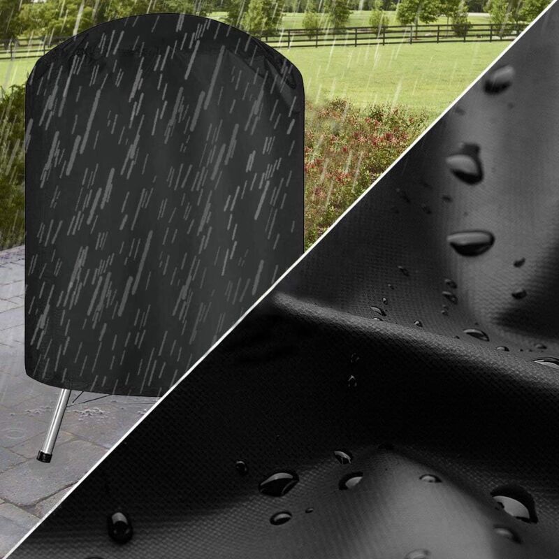 Barbecue Cover for Barbecue and Smoker, Black, 58 x 78 cm