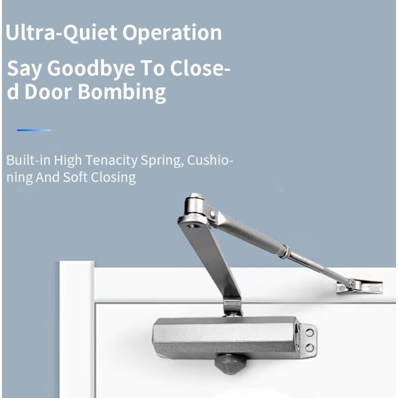 1 Piece Hydraulic Automatic Door Closer with Rotating Arm, for 45 to 85 kg Doors