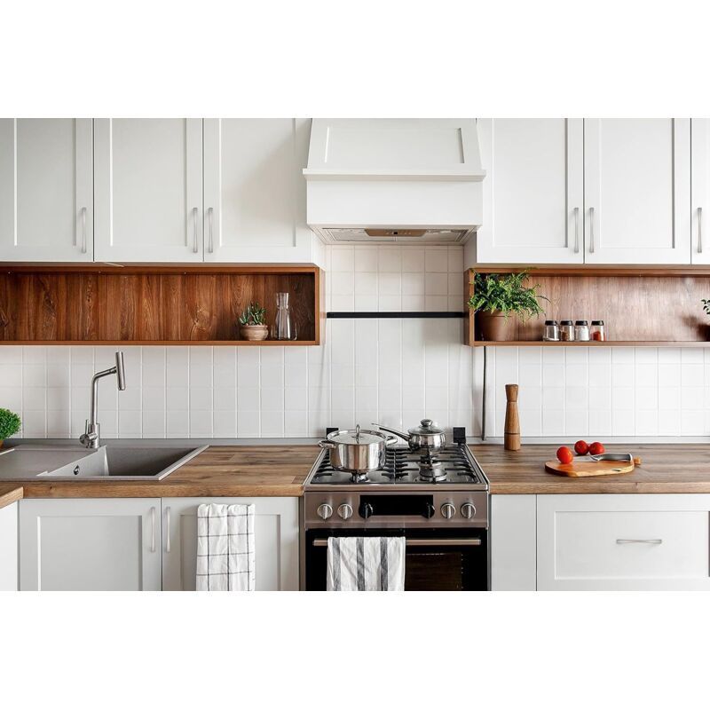 10 Pack Furniture Handles, Brushed Nickel Cupboard and Drawer Handles, 160 mm Hole Spacing