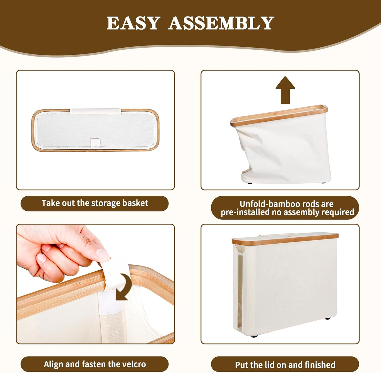 Toilet Paper Storage Basket with Lid, Holds 9-12 Rolls，Beige