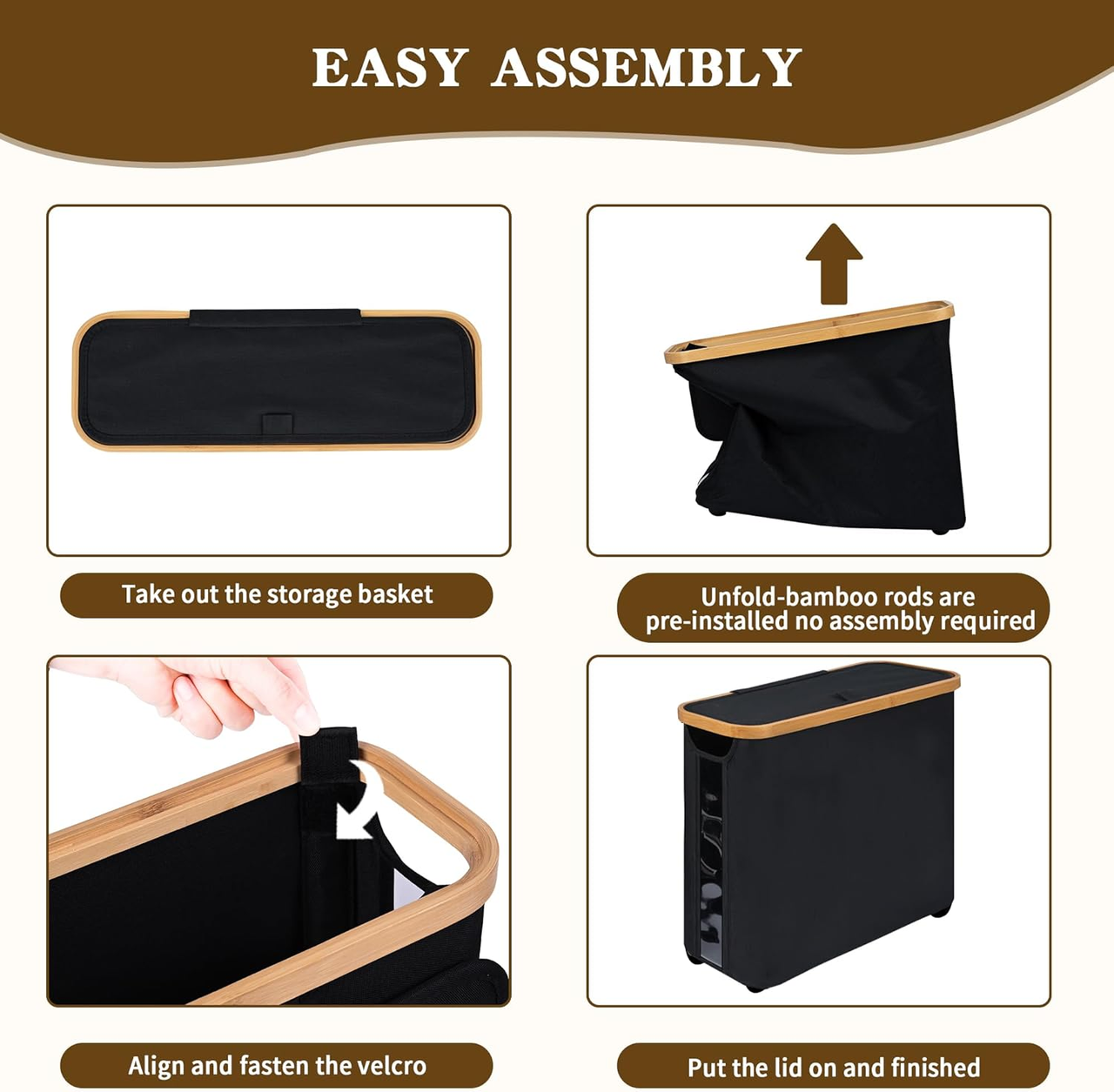 Toilet Paper Storage Basket with Lid, Holds 9-12 Rolls，black