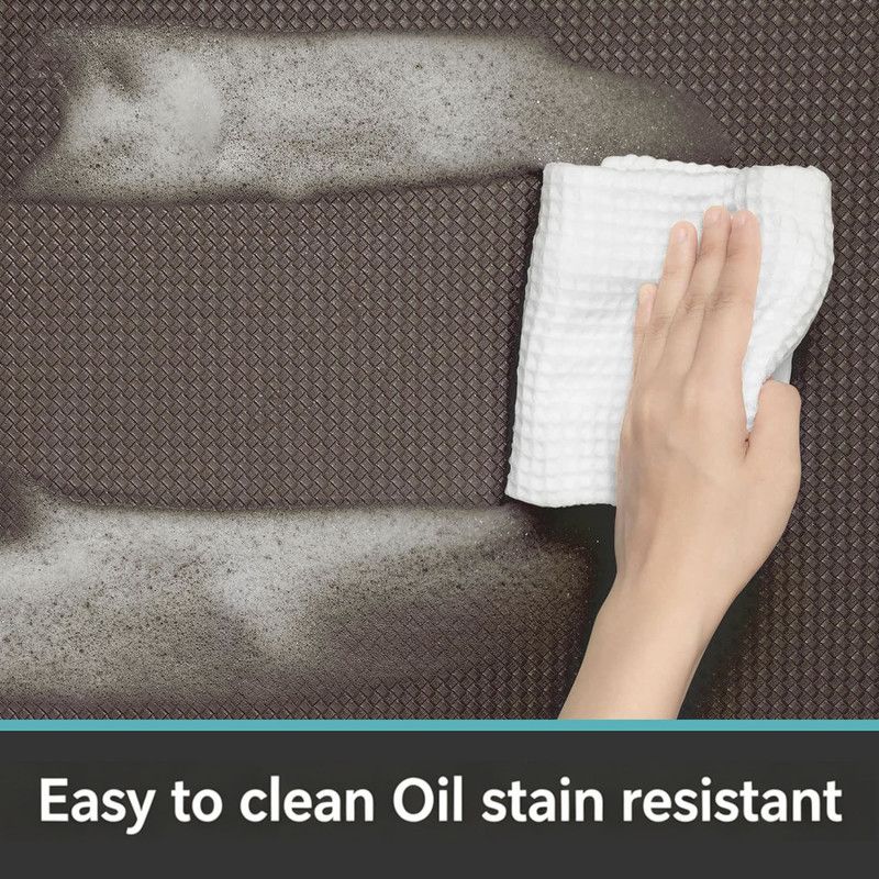 Brown Non-Slip Kitchen Mats , Easy Clean Stain Resistant Kitchen Rugs for Sink, Laundry, Office（44*75*0.8cm）