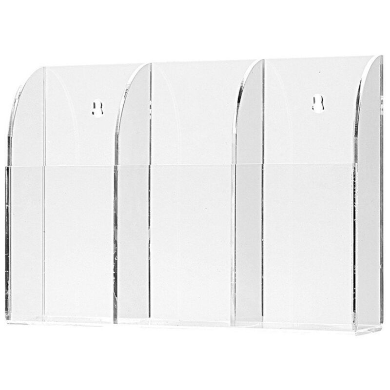 Clear Acrylic Wall Mounted Remote Control Holder and Media Organizer