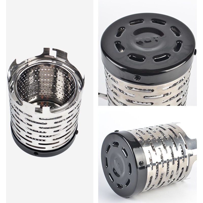Mini Camping Gas Stove Metal Heater with Handle and Stainless Steel Cover