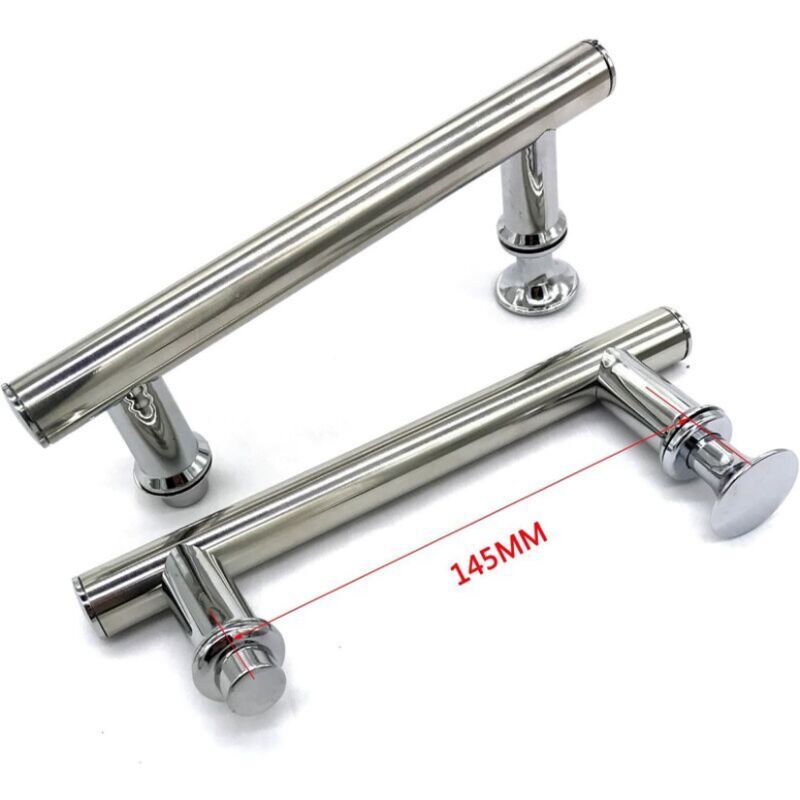 2 Pcs Chrome Shower Door Handles Hole to Hole, 145 mm