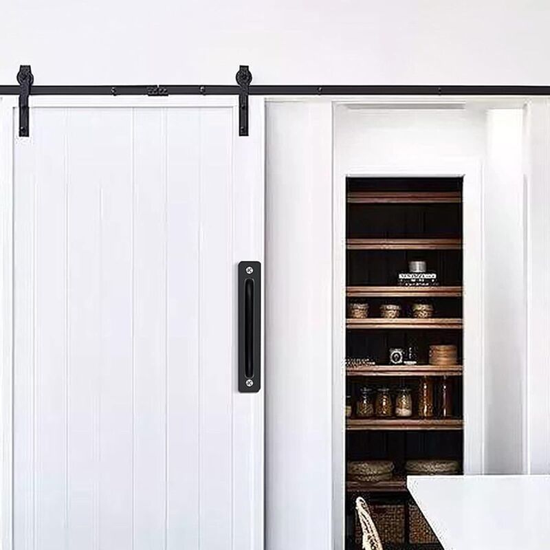 2 Pcs Heavy Duty Aluminum Alloy Barn Door Handles with Back Plate