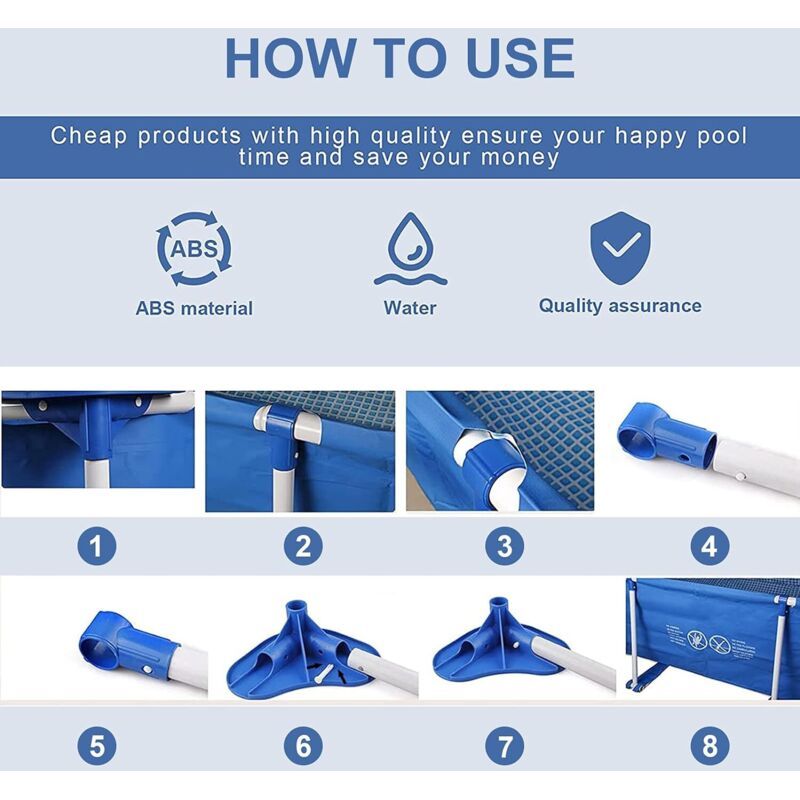 24 Pcs Plastic Swimming Pool Frame Joint Replacement Pins